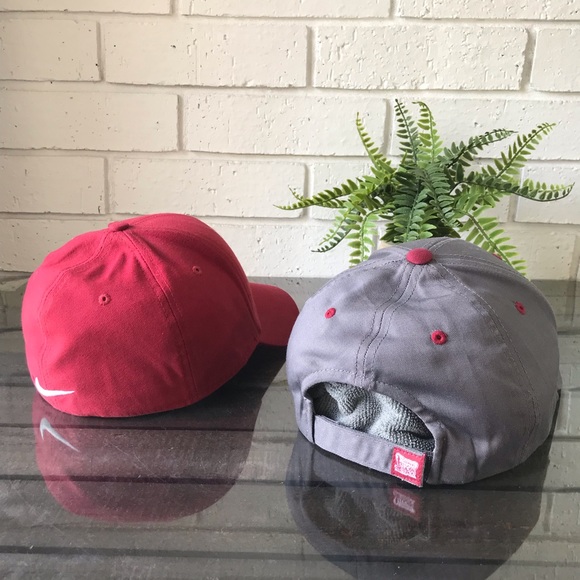 OU Sooners Baseball Hat Bundle of 2 Crimson Gray - Picture 5 of 10